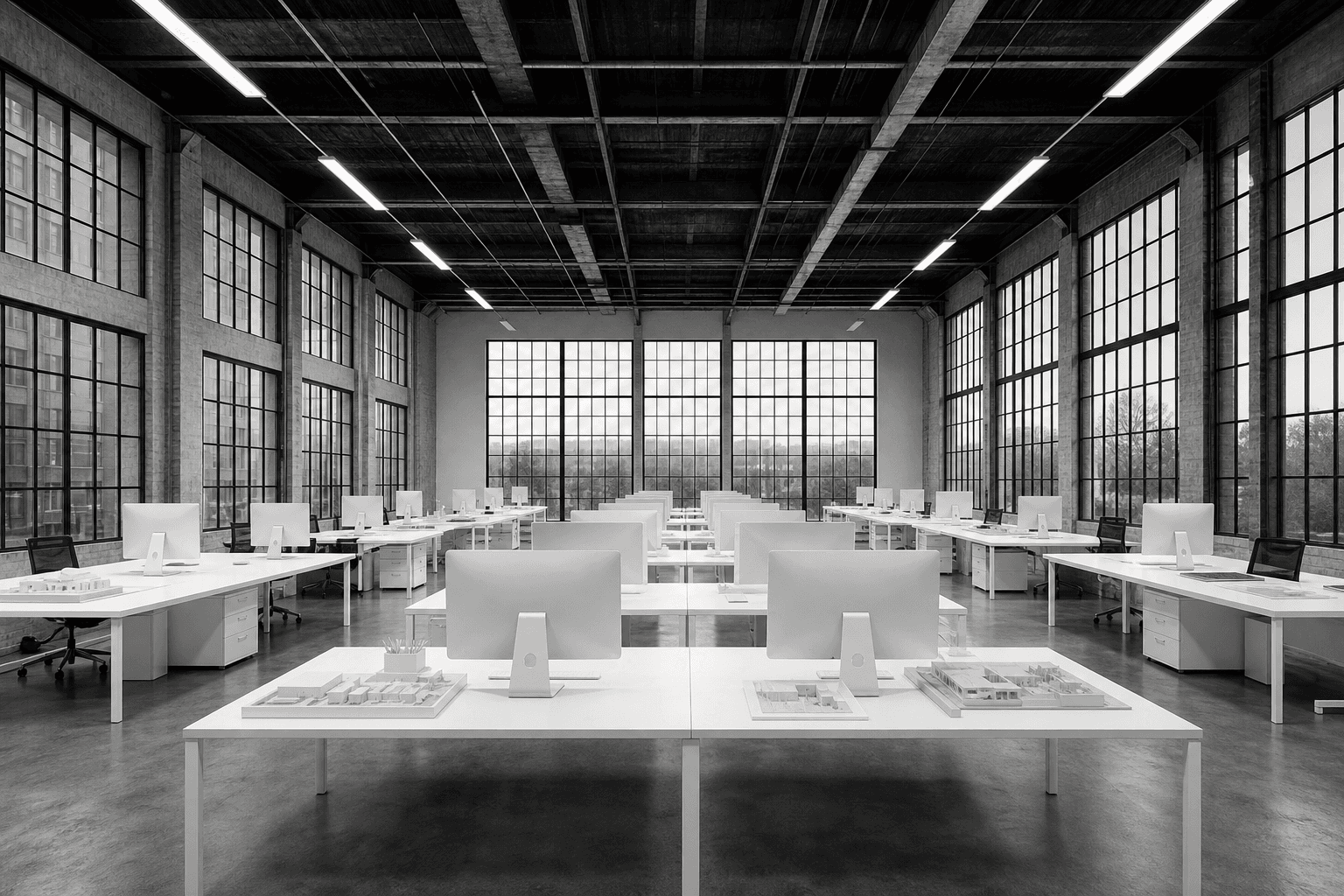 Architectural studio workspace